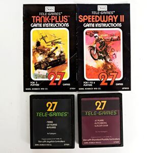Atari 2600 Lot of 2 Sears Tele-Games Cartridges w/Manuals